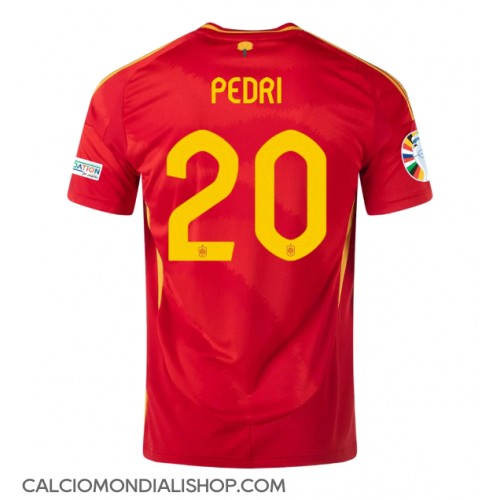 Maglie da calcio Spagna Pedri Gonzalez #20 Prima Maglia Europei 2024 Manica Corta